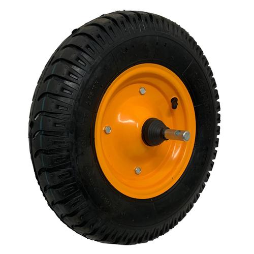 WHEEL WITH METALLIC RIM 400X8 2PR (LIGHT DUTY) (Shaft: Ø16xL220)