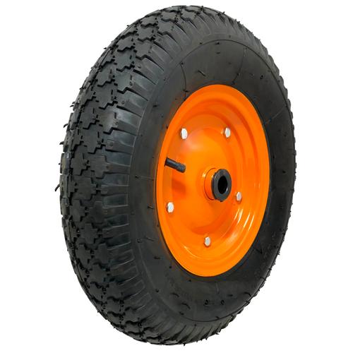 WHEEL WITH METALLIC RIM 400X8 2PR & PLASTIC ROLLER Ø20mm (LIGHT DUTY)