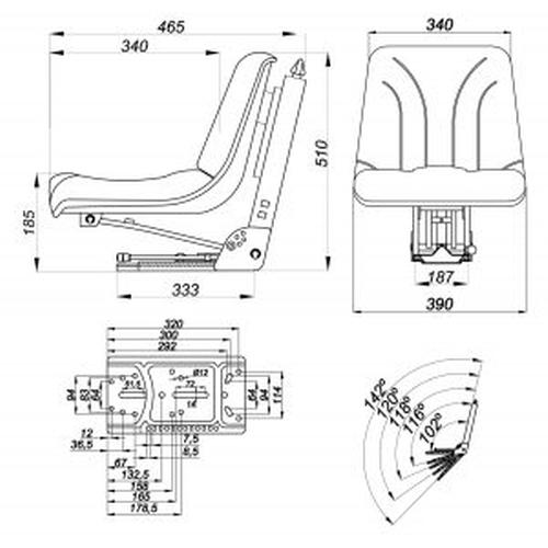 COMPACT AND OVERTURNABLE PAN TYPE SEAT JD