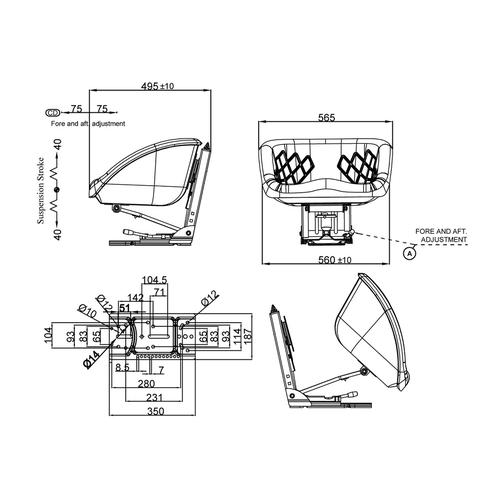 OVERTURNABLE PAN TYPE SEAT